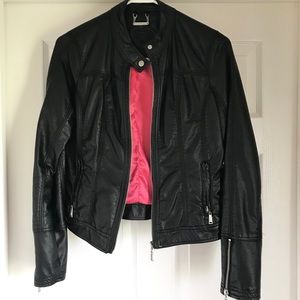 Black JOU JOU faux leather jacket. Small..